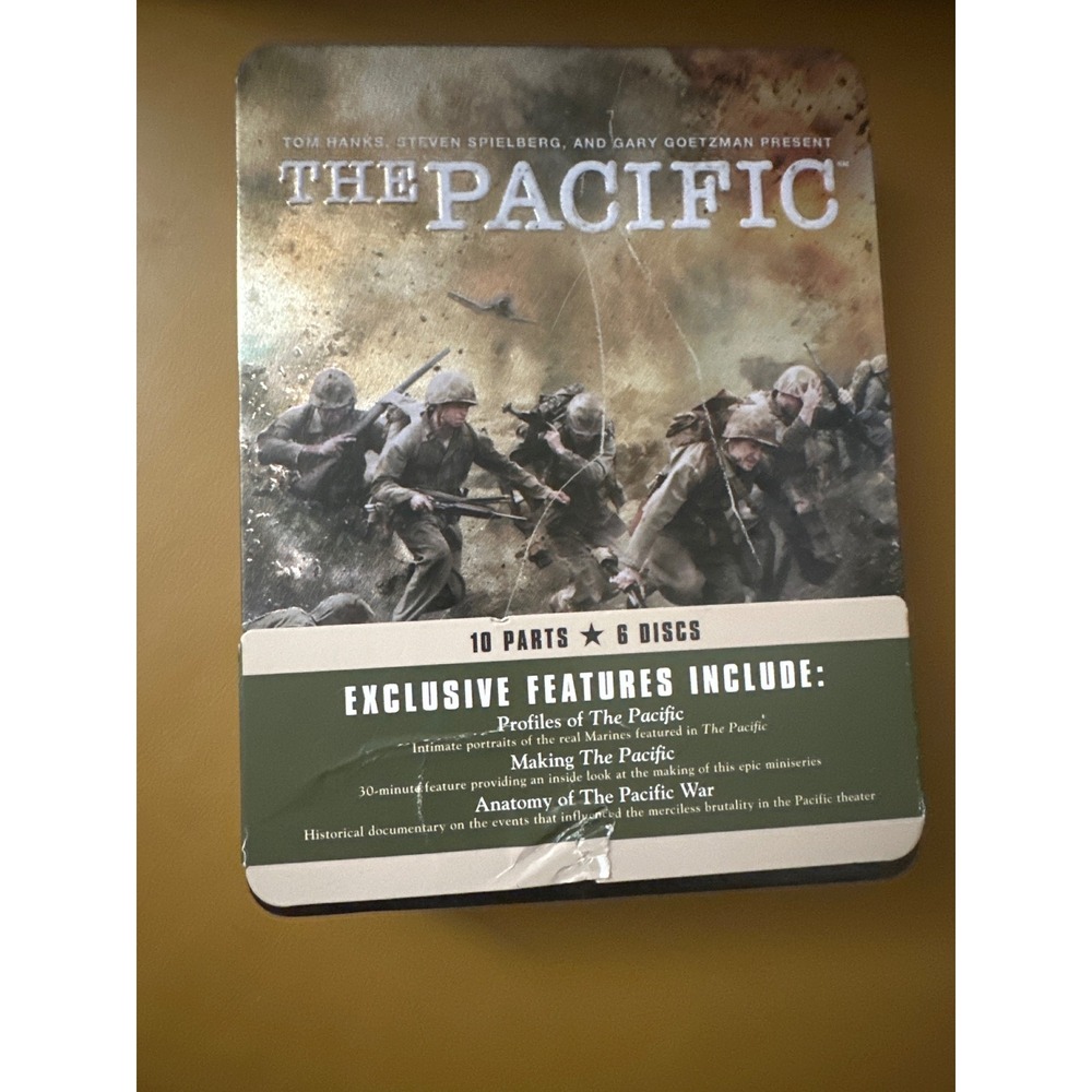 The Pacific‎ DVD 6-Disc Set 10-Part Miniseries HBO Metal Tin Case WWII Tom Hanks